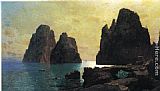 William Stanley Haseltine Canvas Paintings - The Faraglioni Rocks
